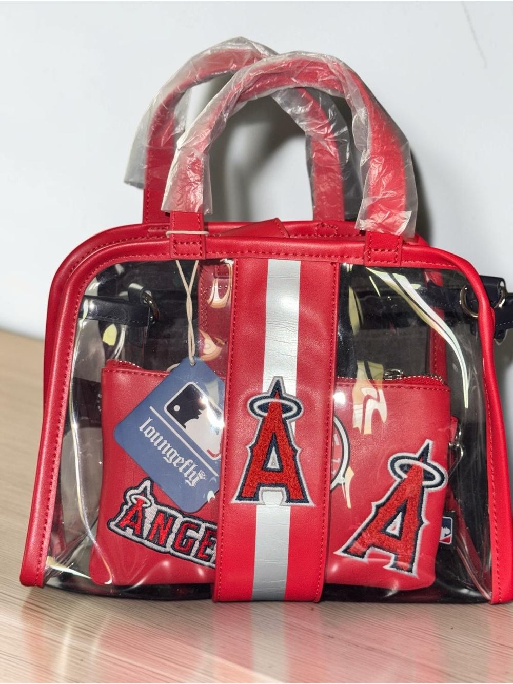 Loungefly MLB LA Angels  Clear Crossbody Bag